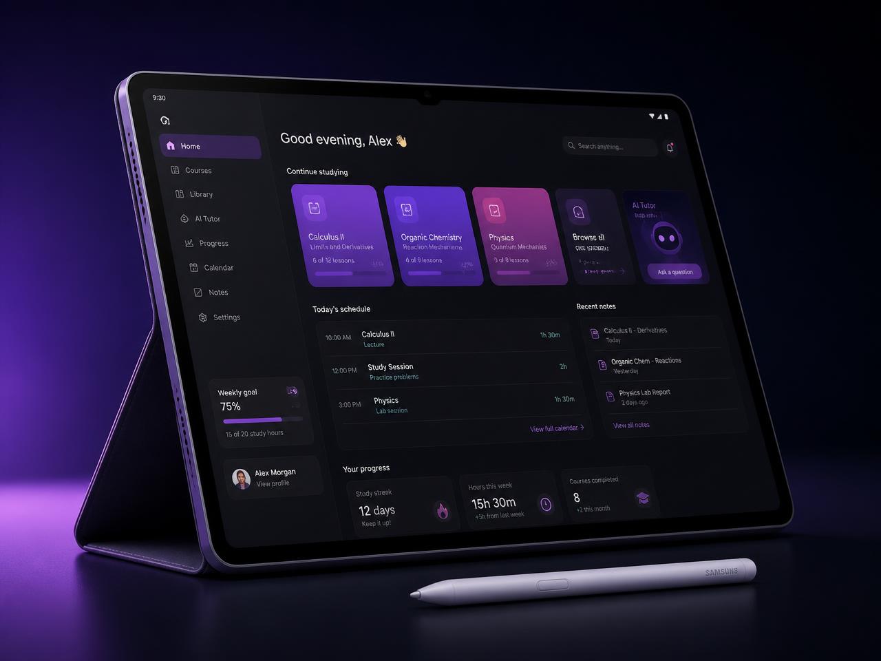 AcadeXa Student Tab — The tablet built around your timetable